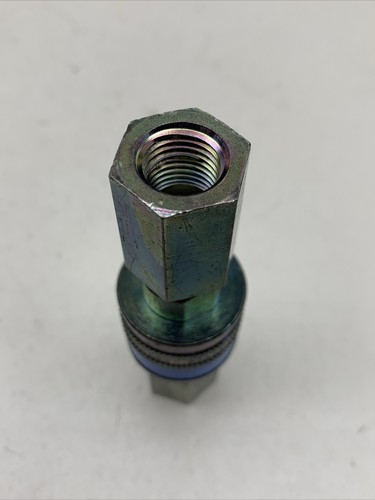 (Pair) Swagelok QC4 Key 5 Quick Connect Blue Fitting, Female 1/4" NPT Threaded - Picture 5 of 17