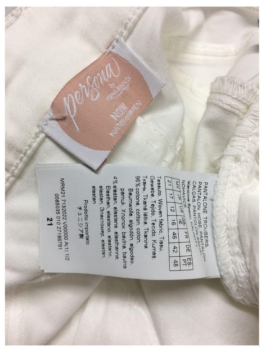 Pantalon Noir Léger Marina Rinaldi - Coton élastique, Coupe Slim, été/printemps