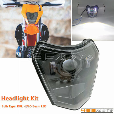 Dual Sport Enduro LED Headlight For XC-W EXC-F Six Days 200 250 300 350 690  SMCR | eBay