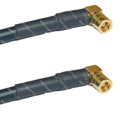 LMR200 SMB FEMALE ANGLE to SMB FEMALE ANGLE Coax RF Cable USA-Ship Lot