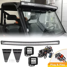 WEISEN Roof 50'' LED Light Bar Mounts Wire+Pods For  Polaris Ranger 1000 SP 570