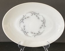 Anchor Hocking Silver Wheat Harvest Pattern Suburbia 12” Platter EUC Vintage