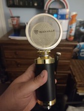 Rockville RCM02 Pro Studio Recording Condenser Microphone Mic Metal Shock Mount