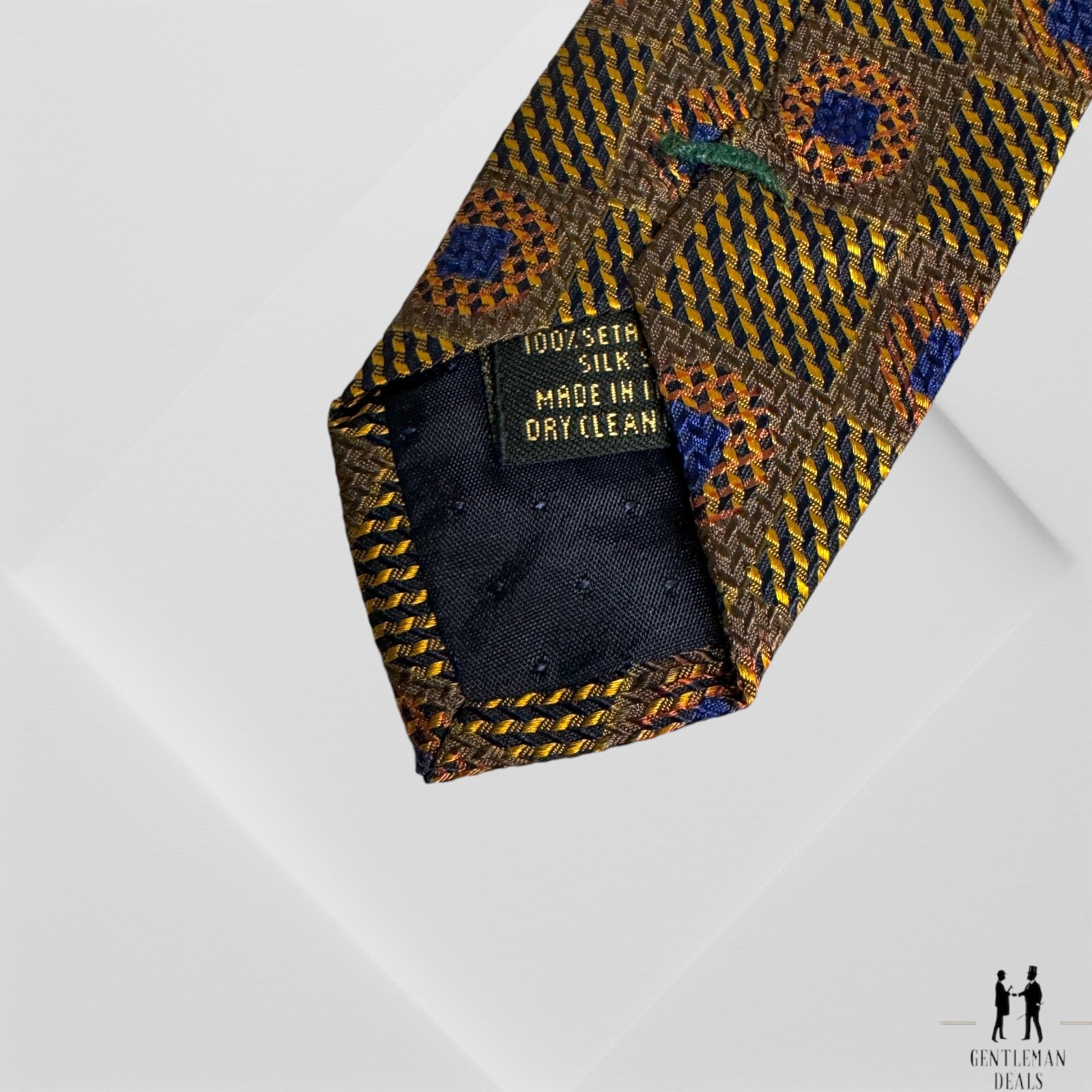 ALTEA Milano Mens Necktie Tie Cotton Woven Solid Beige Brown Khaki 59 x 4 NWOT