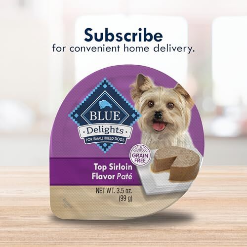 Blue Delights 12 Pack 3.5 Ounce Grain Free Real Beef Wet Dog Food Cups