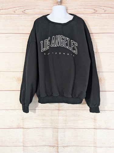 Shein Los Angeles sweatshirts (2) Girls Size 11/12 Yr Black, Burnt Orange - Picture 2 of 13