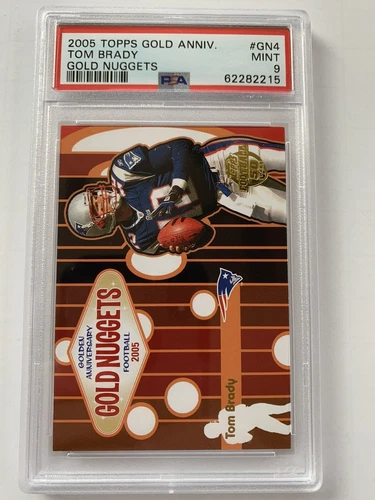 2005 Tom Brady Topps Golden Anniversary Gold Nuggets “Rare” PSA 9