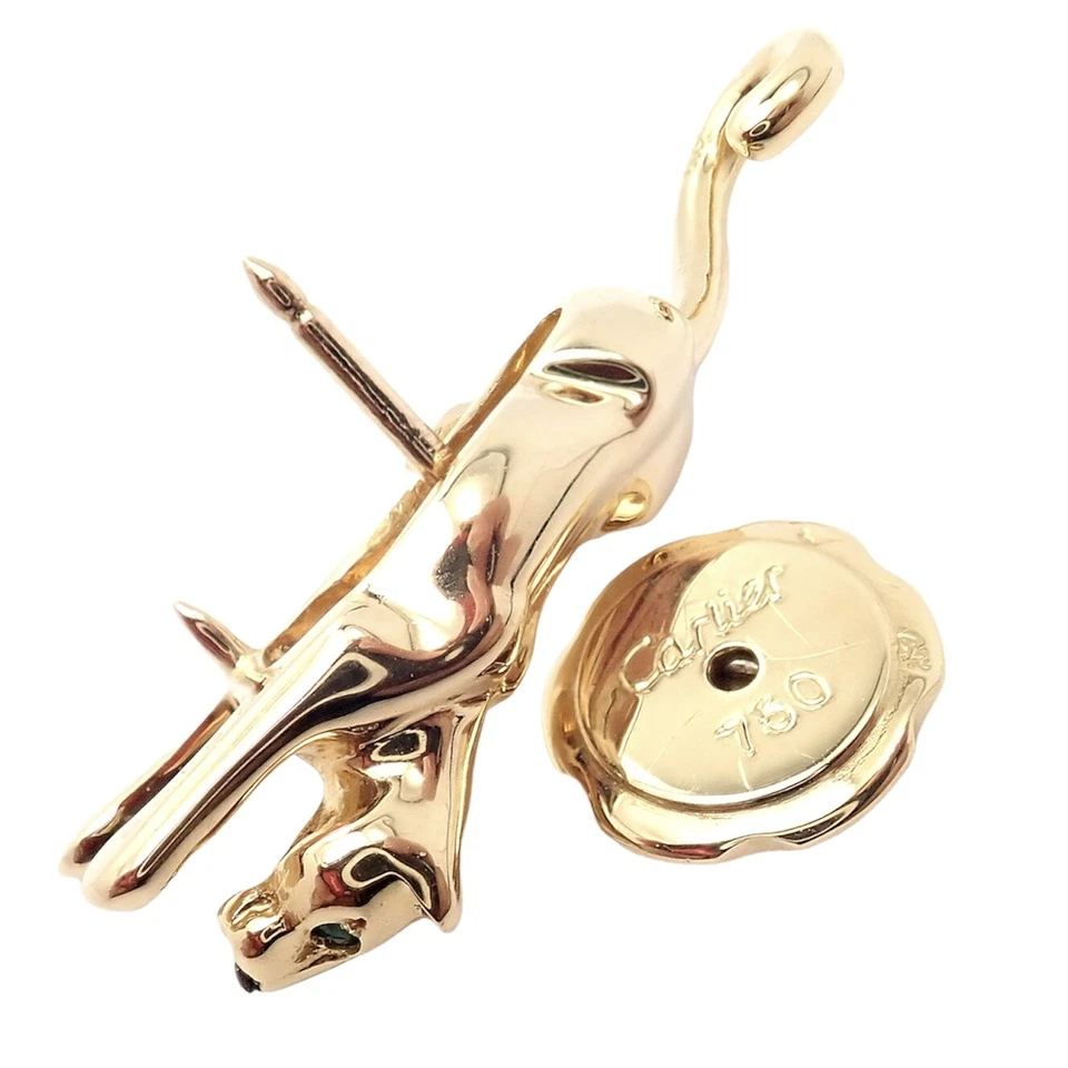 Подлинный! Заколка на лацкан из желтого золота 18 карат Cartier Panthere - Изображение 4 из 4