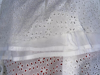 BURBERRY LONDON WHITE CUTOUT LACE COTTON CASUAL SKIRT Sz 10