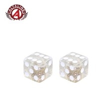 Altaline Dice Valve Caps Schrader Valve Glitter Clear. Altaline Dice Valve Caps Schrader Valve Glitter Clear.