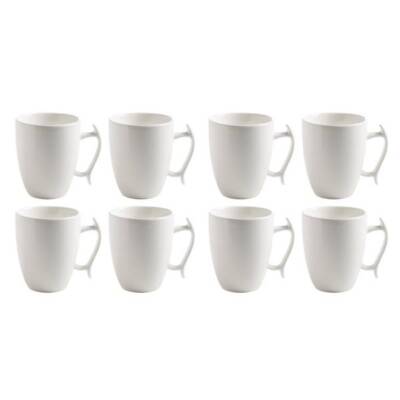 8er Set Becher, Tassen MOTION für 330ml rund weiß Porzellan Maxwell & Williams