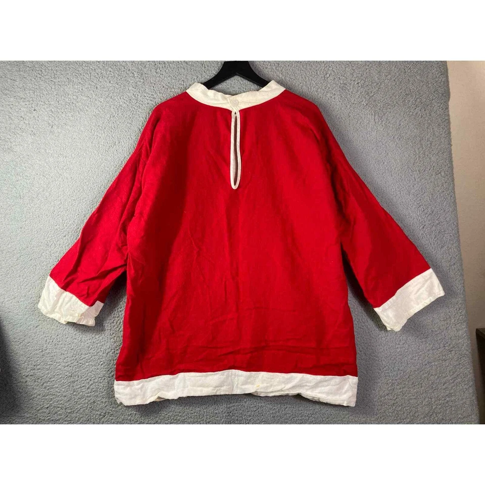 Disfraz de Papá Noel de colección traje rojo traje de vacaciones adulto talla única Navidad de colección Foto 4 de 4