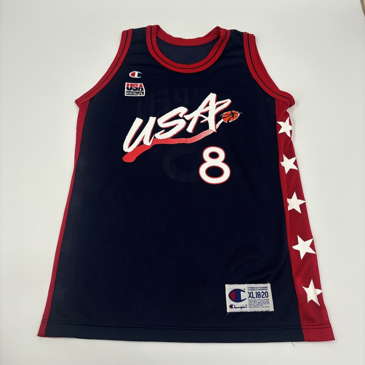 Vintage 90s USA Olympic Team Scottie Pippen Champion Jersey XL NBA 
