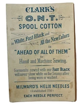 Victorian trade card Clarks ONT Spool Cotton Thread “Ahead Of All Of Them” 33