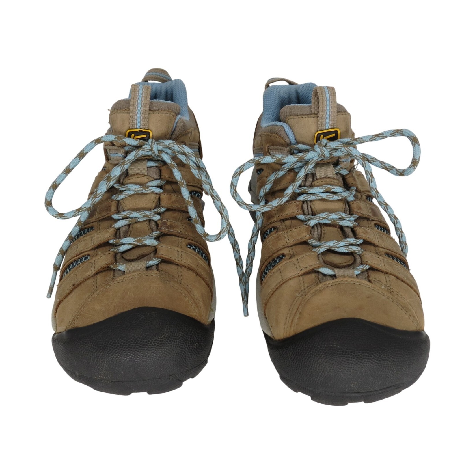 Scarpe da trekking KEEN donna Voyageur in pelle marrone blu a rete taglia 10