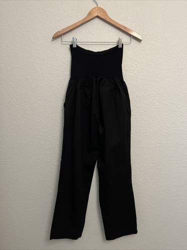A Pea In The Pod Maternity Chino Twill Pants Pull-On Black Cropped Stretch L - Picture 4 of 6