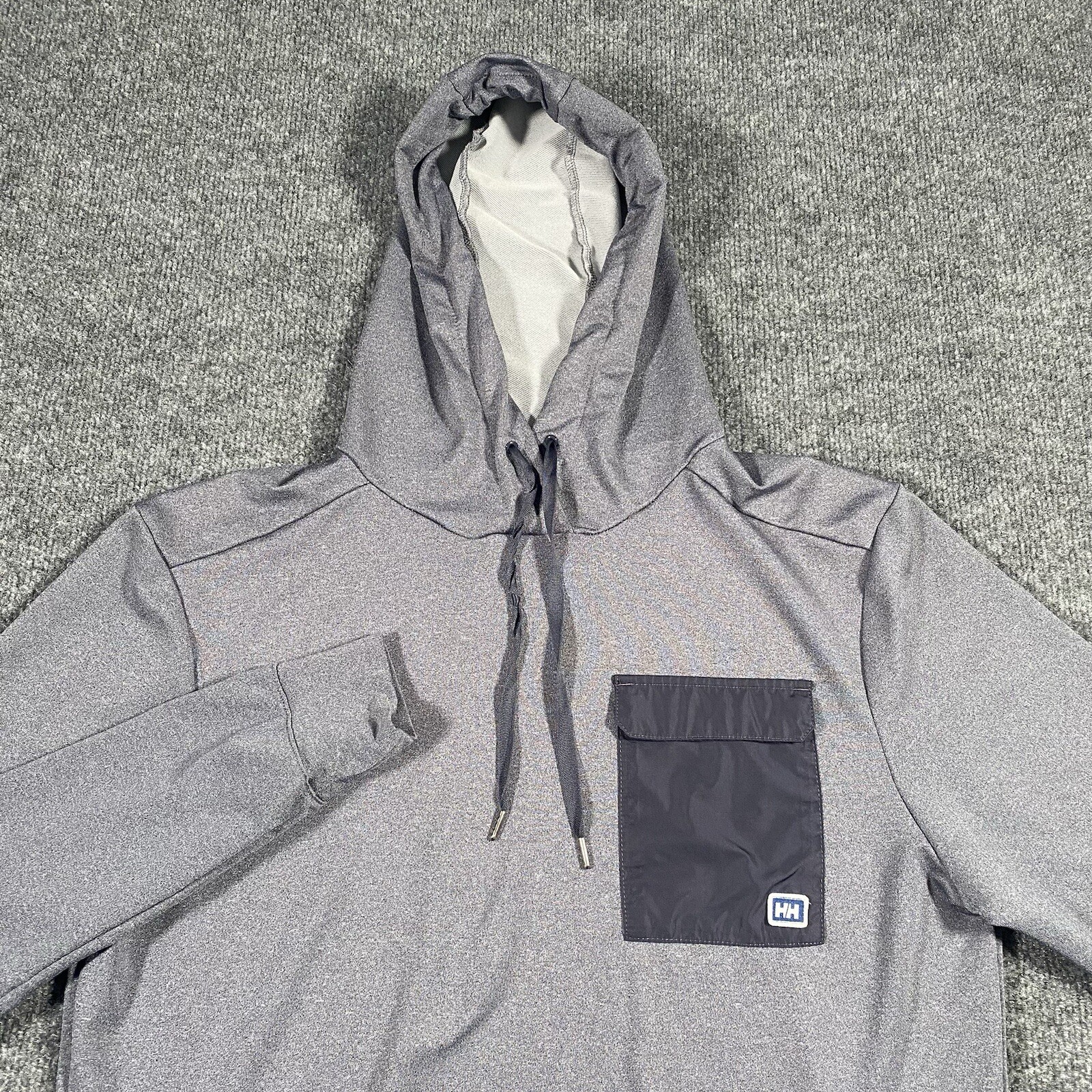 Helly Hansen Mens Small Gray Lightweight Hoodie P… - image 1