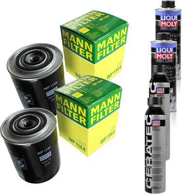 2xMANN-FILTER ÖLFILTER-WP 1144 +2xLiqui Moly Pro-Line Motorspülung/2x Cera Tec