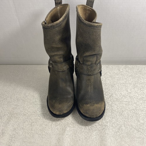 Matisse Women’s 7 B Cowgirl Boots Distressed Leather Western Harness - Picture 3 of 20