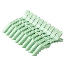 10pcs/set Croc Clips Transparent Plastic Hairdresser Clips Hair Styling 