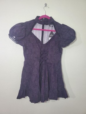 NWT KILLSTAR Purple And Black Corpse Bride Haunted Phase Mine Dress Size Xxl