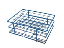 48-Place Blue Epoxy-Coated Wire Test Tube Rack for 25-30mm Tube 6x8 Array 11” B