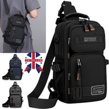 Mens Chest Bag Pack Outdoor Travel Sport Shoulder Cross Body Bags Sling Backpack