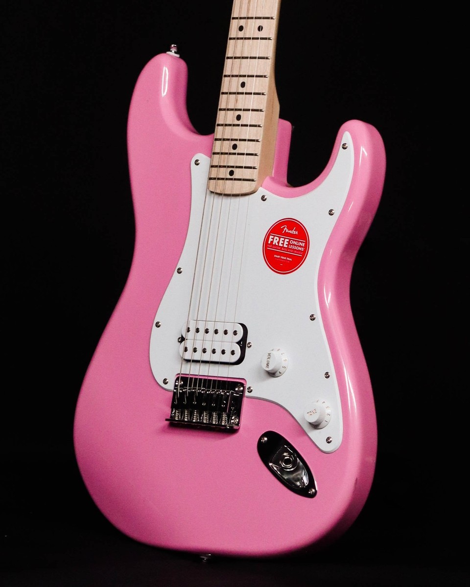 Squier Sonic Stratocaster HT H, Maple FB, Flash Pink | eBay