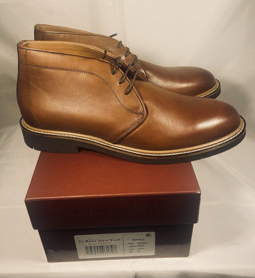 TO BOOT NEW YORK Royale Plain Toe Chukka Boot Crust Cuoio Brown Men's 9M $399