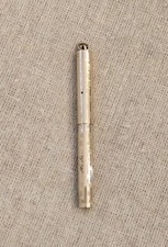 1920s WAHL GOLD FILLED RING TOP LEVER CHECKERED 14K NIB FOUNTAIN PEN NICE!