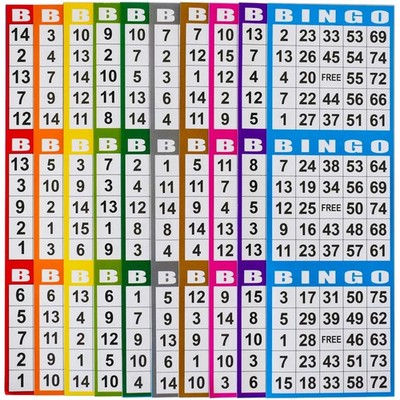 Ultimate Bingo Set: 1000 Durable Cards with Bold Numbers - No Duplicates