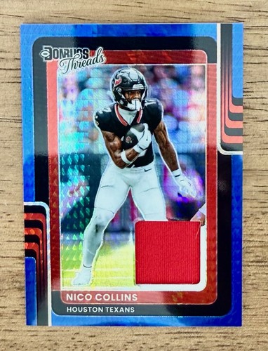 2025 Donruss Optic Nico Collins Blue Hyper (RAW)