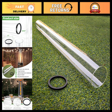 Replacement Glass Tube for 49.5" Patio Heater, 4" Diameter, Silicone Ring, Outdo