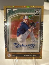 Noah Schultz 2024 Donruss Optic GOLD Refractor Auto 09/10 🔥