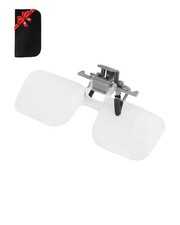 Clip On Magnifiers for Eyeglasses, 2X Magnifying Glasses Flip Up/Down Reading...
