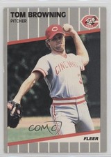 1989 Fleer Tom Browning #153 0f3j