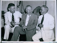 1935 Rep Millard Caldwell Luther Johnson Consider Neutrality Politics 7X9 Photo