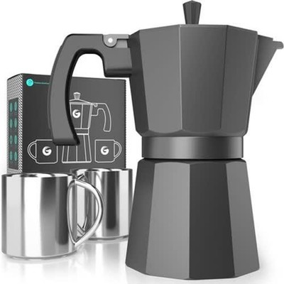 Coffee Gator Espressokocher Herdplatte 6 Tassen - 350 ML Aluminium Moka-Kanne