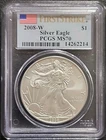 2008-W American Silver Eagle $1 PCGS MS70 FIRST STRIKE Bullion Beauty Coin