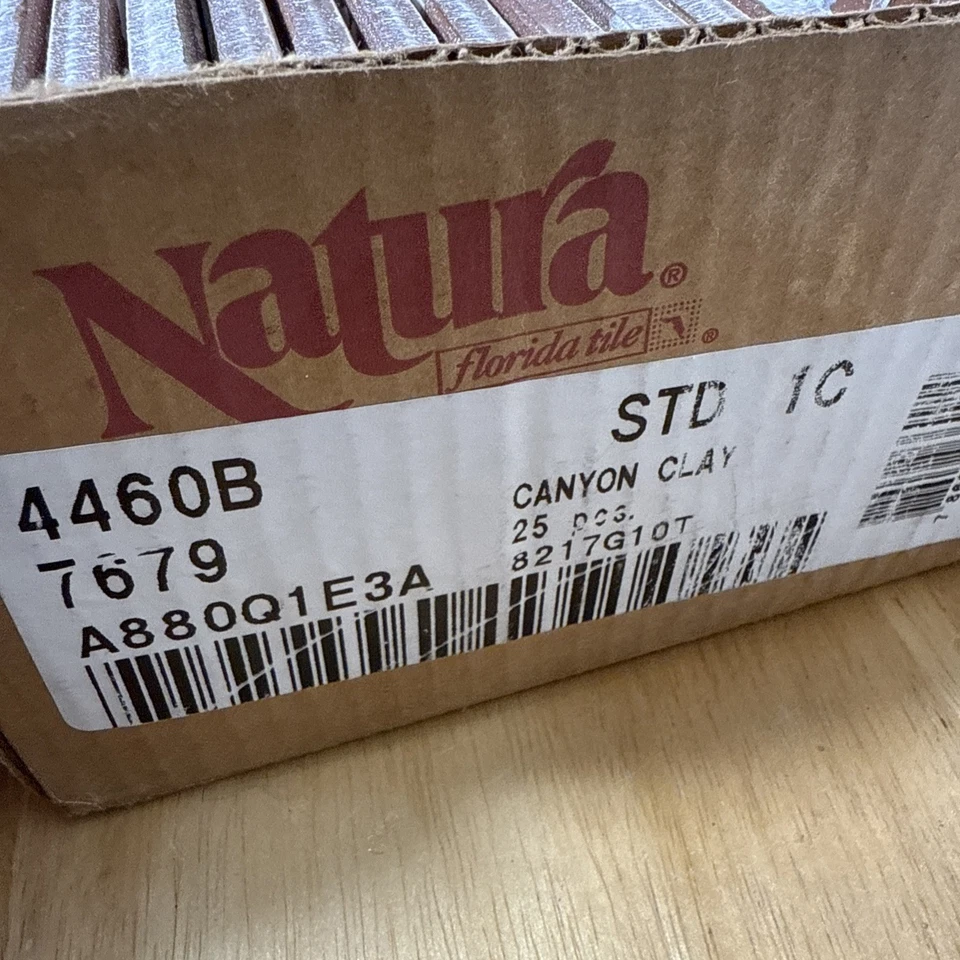 Vintage Natura Florida Tile Ceramic Canyon Clay Box Of 20 Tiles NEW With Design - Image 3 of 3