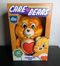 NEW Care Bears Tenderheart Bear Denim Collection - Collectors Edition Plush Bear