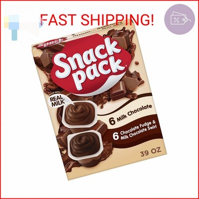 Snack Pack Milk Chocolate and Chocolate Fudge & Milk Chocolate Swirl Pudding Cup