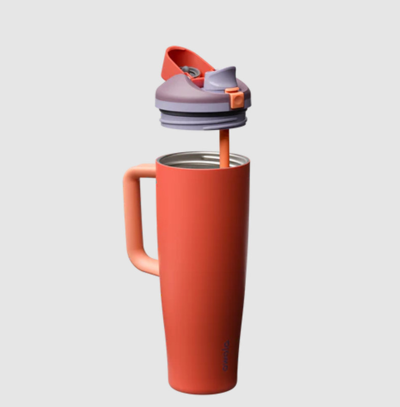 Owala FreeSip Stainless Steel Tumbler 40oz Leak proof Colour Terracotta Sunset