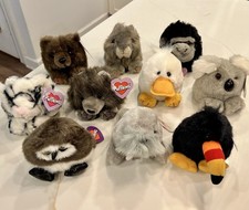 Vintage 90s SWIBCO Puffkins Plush Lot of 10 NWT Tiger Koala Toucan Bears Owl