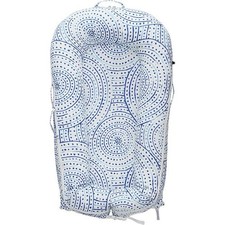 DockATot Deluxe Dock Cyclo Blue White Baby Lounger 0-8 Months