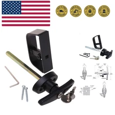 4½" T-Handle Shed Door Lock Handle with Lock Keyed Alike Garage t Handle Shed...
