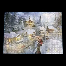 CIB Thomas Kincade "Santa's Silent Night" 1000 Piece Jigsaw Puzzle Art Ceaco EC 