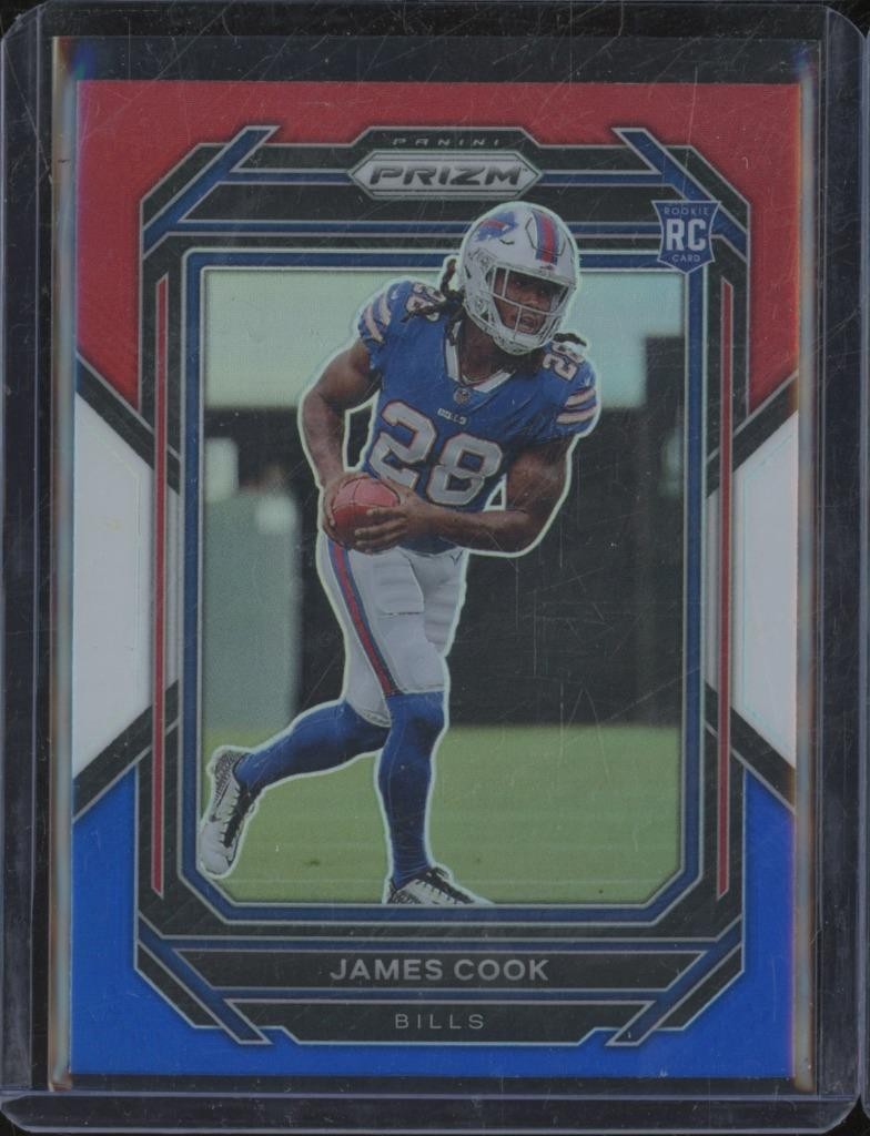 2022 Panini Prizm JAMES COOK #319 RC Rookie Red White Blue Parallel JA341