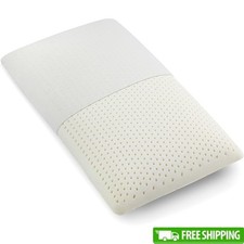 Natural Latex Pillow Talalay Ventilated Soft Firm Eco-Friendly Cotton Cover New
