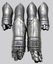 Medieval Steel Gauntlets Armor Gloves For Cosplay & Display
